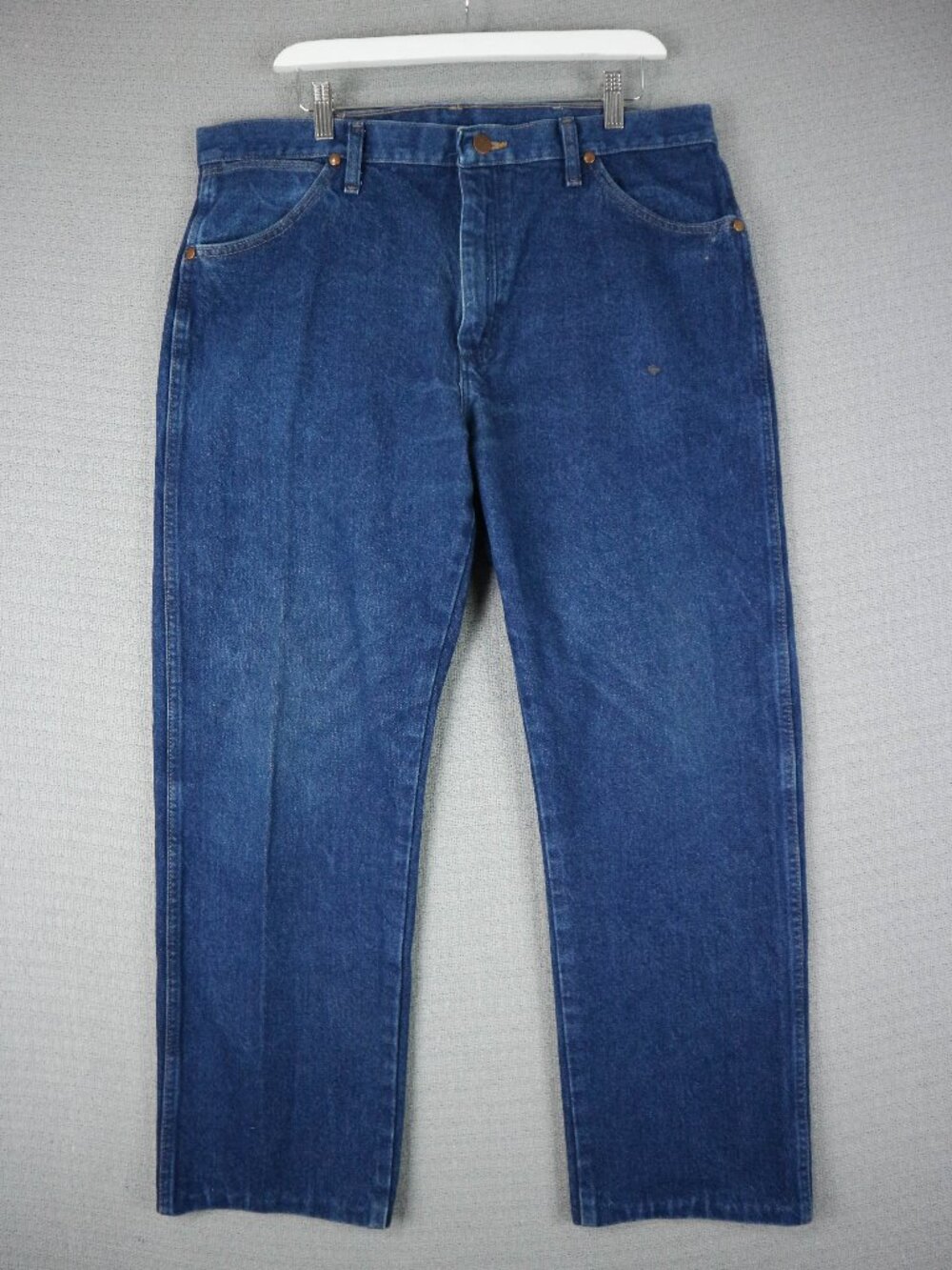 Wrangler Original Cowboy Cut Indigo Denim Jeans 13MWZPW 36x30 Vintage (hemmed)